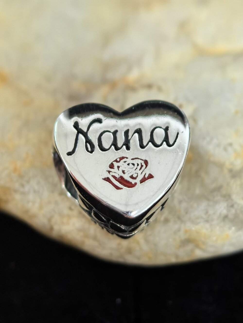 Pandora Nana Heart Charm Bead Travel Pendant, S925 Silver Jewelry (Women's)
